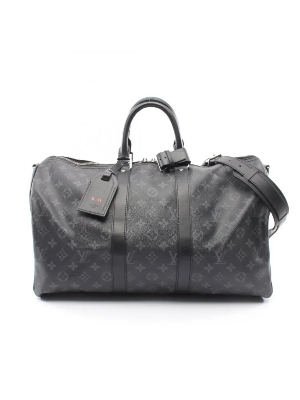 Louis Vuitton Boston Bag Keepall Bandouliere 45 Monogram Eclipse 2-Way Canvas